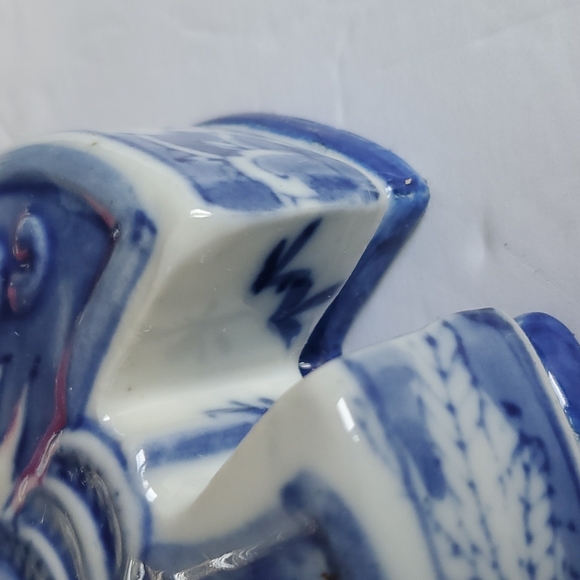 Chinese Blue White Porcelain Butterfly Moth Box Sweet Meat Tray Set - Picture 8 of 9